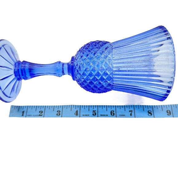 Avon Set of 2 Drinking Glasses Goblets 8 oz Blue George Washington Excellent - Picture 7 of 7